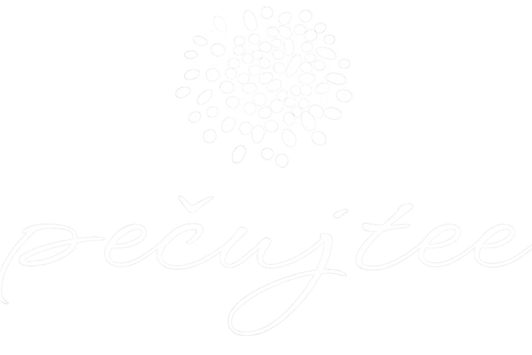 logo Pečujtee bílé